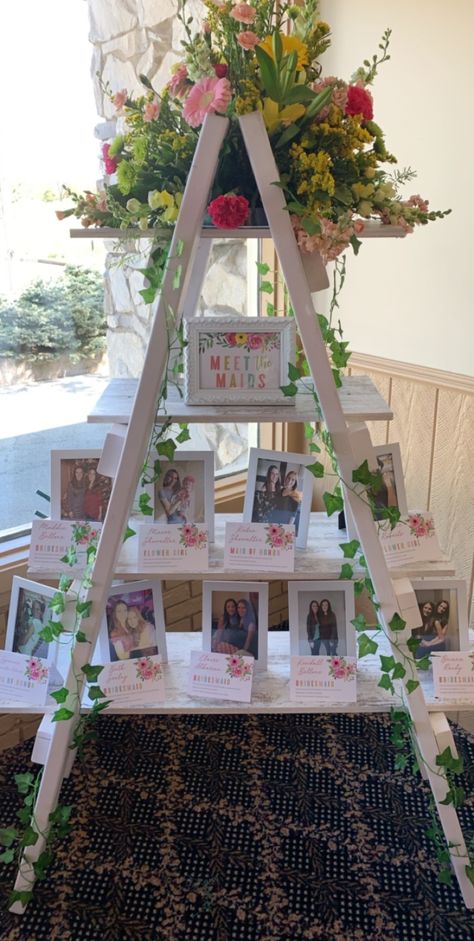 Meet The Maids Board, Meet The Maids Bridal Shower Ideas, Meet The Maids, Wildflower Party, Bridal Shower Inspo, Garden Bridal Showers, Bride Shower, Bridal Shower Flowers, Boho Bridal Shower