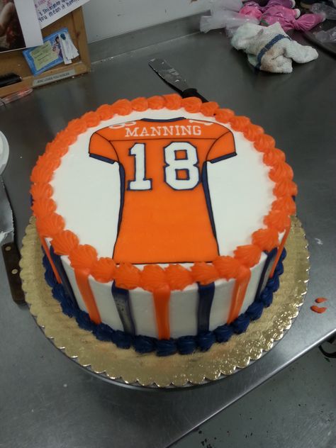 Jersey Cake, Icebox Desserts, Sports Themed Cakes, Soccer Cake, Cookies Brownies, Broncos Football, Sheet Cakes, Character Cakes, Cookie Pie