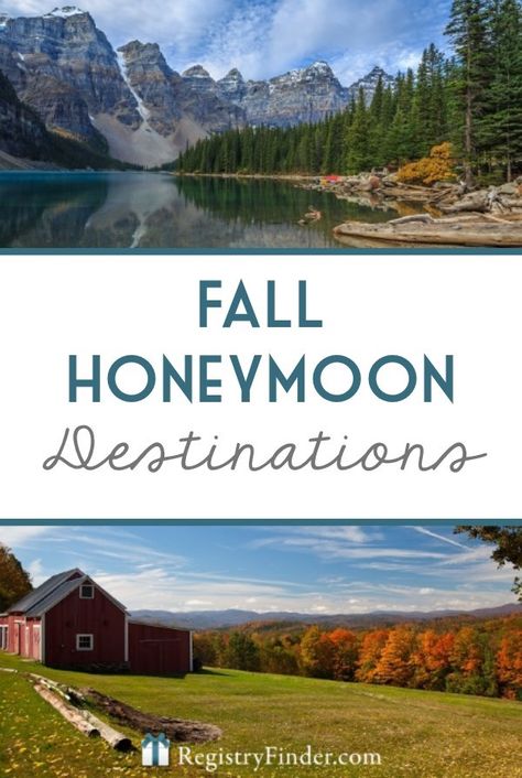 Trying to plan a fall honeymoon? Consider one of our top fall destinations below. They’re sure to make you fall deeper in love with each other… and where you are. Fall Honeymoon, Honeymoon Usa, Fall Destinations, Honeymoon Tips, Honeymoon Night, All Inclusive Honeymoon, Honeymoon Inspiration, Honeymoon Cruise, Honeymoon Vacations