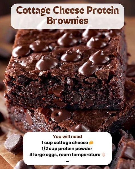 Cottage Cheese Brownies Healthy, Cottage Cheese Protein Brownies, Cottage Cheese Brownies, Cottage Cheese Protein, Protein Sweets, Brownies Healthy, Flourless Brownies, Cheese Brownies, Keto Baking