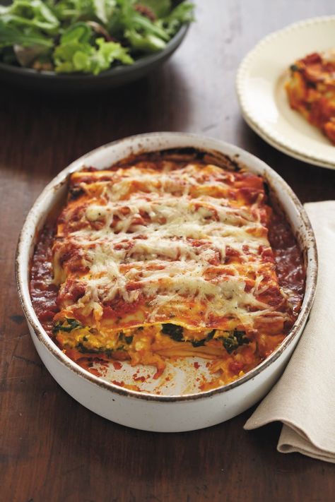 Spinach Cannelloni, Pumpkin Spinach, Magazine Recipe, Broccoli Pasta Bake, Cannelloni Recipes, Healthy Food Guide, Roast Pumpkin, Latest Recipe, Roasted Vegetables