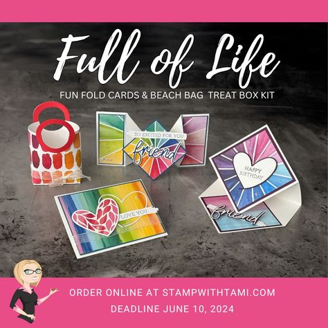 I've just dropped my special offer kit for June (Available for order now) the Stampin Up Full of Life Suite. Enjoy a special 20% discount! 🎉 Each kit comes with two bonus tutorials and an exclusive Fun Folds & Beach Gift Bag Class—free!  Details and ordering: https://stampwithtami.com/blog/2024/05/full-of-life-fun-folds-beach-gift-bag-kit/  #StampinUp #CraftingDeals #FunFoldsClass #Papercrafting #CardMaking Money Cakes, Side Step Card, Money Cake, Paper Craft Tutorials, Fun Folds, Step Cards, Beach Gifts, Easel Cards, World Crafts