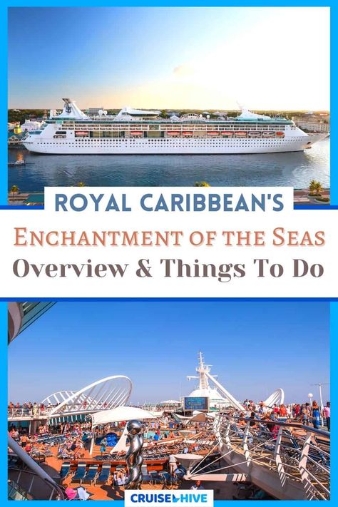 Here's an overview of Royal Caribbean's Enchantment of the Seas with things to do, along with ship stats and features. via @cruisehive Royal Carribean Cruise, Enchantment Of The Seas, Royal Caribbean Cruise Ship, Western Caribbean Cruise, Royal Caribbean Cruise Lines, Carribean Cruise, Top Cruise, Royal Caribbean Ships, Royal Caribbean International