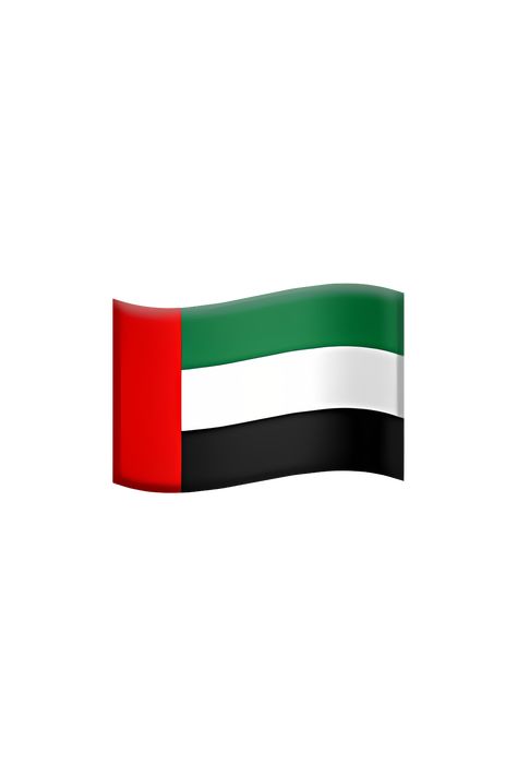 The emoji 🇦🇪 depicts the flag of the United Arab Emirates, which consists of three horizontal stripes of green, white, and black colors. In the center of the flag, there is a vertical red stripe with a white emblem that represents the seven Emirates of the UAE. Emirates Flag, Flag Emoji, Apple Emojis, Uae Flag, The Emoji, Travel Locations, Horizontal Stripes, The Flag, Arab Emirates