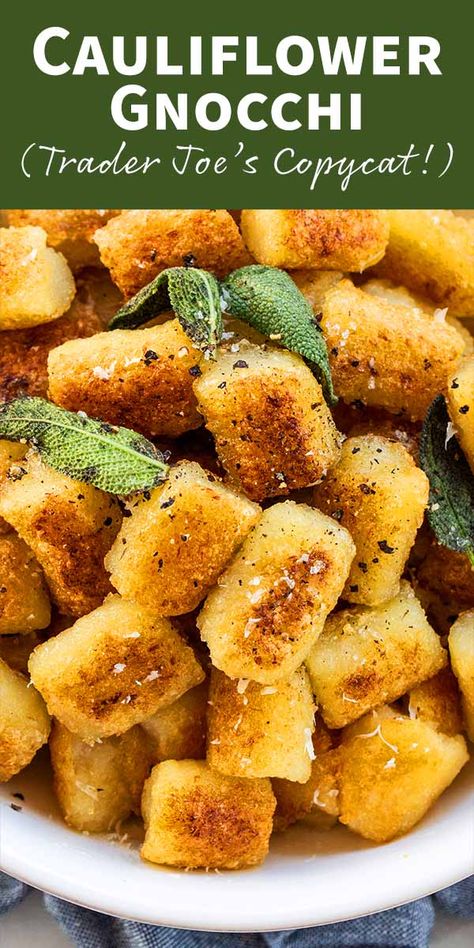 Trader Joes Copycat, Dinner Cauliflower, Cauliflower Gnocchi, Cauliflowers, Potato Starch, Gnocchi Recipes, Italian Dinner, Paleo Dinner, Simply Recipes