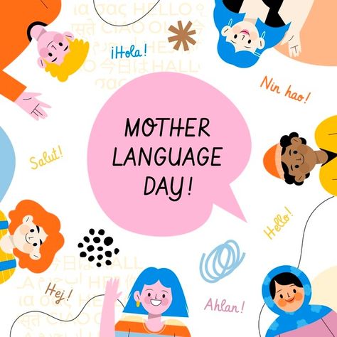 International Language Day Poster, International Mother Language Day Poster, Mother Language Day Poster, Language Day Poster, Style Scape, Happy Womens Day Quotes, International Mother Language Day, Mother Language Day, Happy Womens