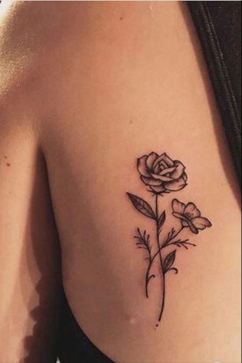 Colorful Rose Tattoos, Tattoo Ribs, Infected Tattoo, Anniversary Tattoo, Watercolor Rose Tattoos, Rose Tattoo Thigh, Tattoo Hip, Tattoo Ankle, Tattoo Vintage