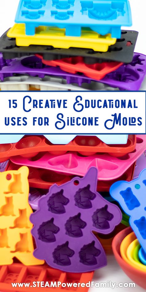 15 Creative and Educational Uses For Silicone Molds Plus Care Tips Things To Make In Silicone Molds, Ideas For Silicone Molds, What To Do With Silicone Molds, Uses For Silicone Molds, Recipes For Silicone Molds, Silicone Mold Recipes, Silicone Molds Crafts, Silicone Mold Ideas, Crayon Silicone Mold