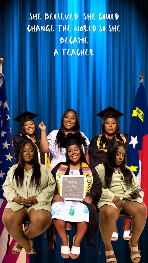 Abbott Elementary inspired graduation picture . Education major #gradpictures #blackgraduates Elementary Ed Graduation Pictures, Education Major Graduation Pictures, Teacher Photoshoot Ideas, Teacher Graduation Pictures, Teacher Education Major, Graduation Pic Ideas, Graduation Pic, College Pictures, Abbott Elementary