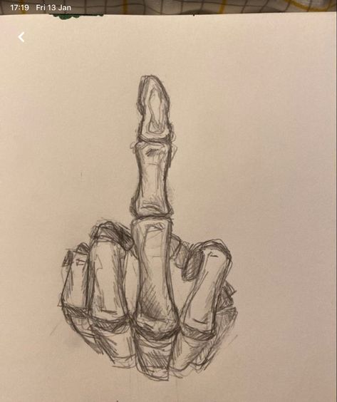 F U, Pencil Drawing, Skeleton, Pencil