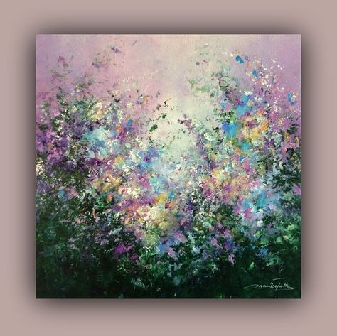 Splotchy Painting, Abstract Flowers Painting, Painting Inspiration Abstract, Painting Inspiration Acrylic, Acrylic Art Flowers, Abstract Flowers Acrylic, Abstract Flower Painting Acrylic, Floral Abstract Painting, Flower Painting Acrylic