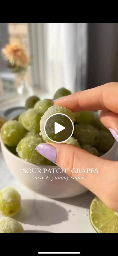 Lemon8 · Yummy Sour Patch Grapes 😋  · @Maliyah M Sour Patch Grapes, Cotton Candy Grapes, Sour Patch, Green Grapes, Yummy Snacks, Grapes, Snacks