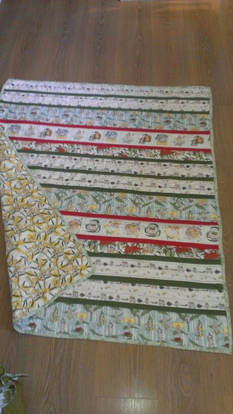 Gumnut baby strip quilt May Gibbs Quilt, Gumnut Baby, May Gibbs, Strip Quilt, Disney Sticker, Strip Quilts, Baby Projects, Baby Quilt, Homemade Gifts