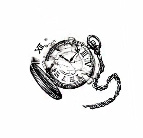 Gears Tattoo, Tats Inspiration, Clock Sketch, Pocket Watch Drawing, Broken Clock, Gear Tattoo, Clock Drawings, Markers Drawing Ideas, Watch Drawing