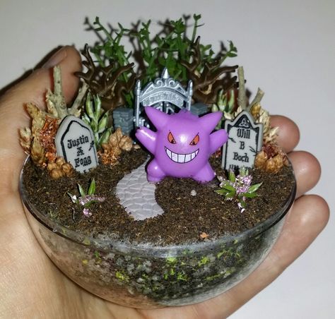 Gengar Pokemon habitat ball $30 plus postage of $8 anywhere in Australia To see all the Pokemon habitat balls I have made, or to place an order, please visit my Facebook page https://m.facebook.com/sparklesandstring/ Gengar Terrarium, Pokemon Habitat, Pokemon Collectibles, Pokemon Balls, All The Pokemon, Gengar Pokemon, Pokemon Ball, Pokemon Craft, Place An Order