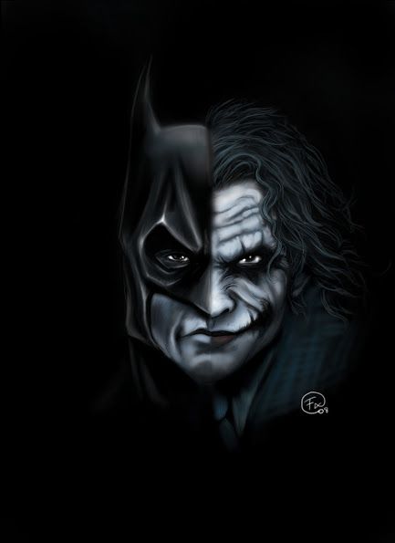 BATMAN JOKER SPLITFACE Batman Vs Joker, Batman Vs, Batman Joker, The Dark Knight, Dark Knight, Batman, Comics