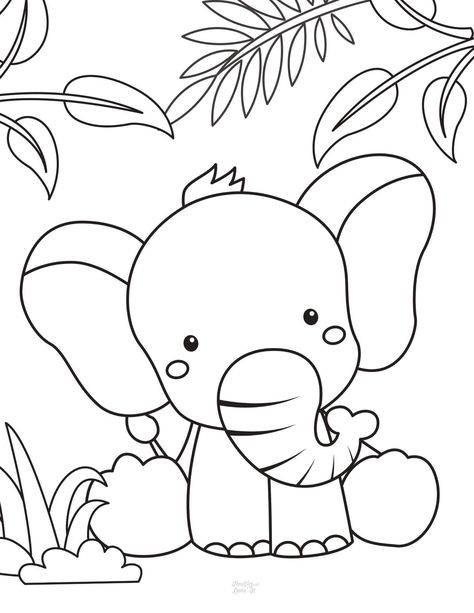 These cute coloring sheets for kids are simple and easy to color. Use these printable preschool coloring pages to teach fine motor skills. The first baby elephant printable has a jungle feel, and the second looks perfect for girls. Elephants are a favorite zoo animal for many kids! Free Printable Animal Pictures, Color Pictures For Kids Free Printable, Preschool Coloring Sheets Free Printable, Pictures To Color Printable, Elephant Coloring Pages Free Printable, Coloring Book Art Free Printable, Free Printable Coloring Pages For Kids, Animal Coloring Pages Free Printable, Elephant Doodle