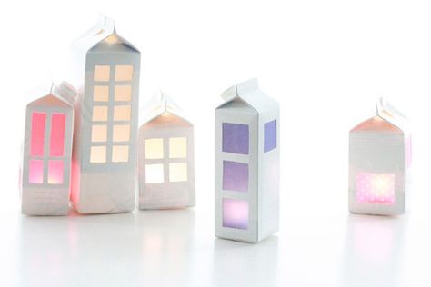 14 things to make with recycled milk cartons Carton House, Milk Carton Crafts, Milk Cartons, Light Houses, Made Of, Milk Carton, Small Houses, Light House, Childrens Crafts