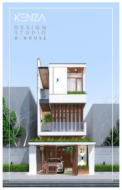 Small House Exteriors, 3 Storey House Design, Home Designs Exterior, Narrow House Designs, Townhouse Exterior, House Balcony, Small House Design Exterior, Small House Elevation Design, Townhouse Designs