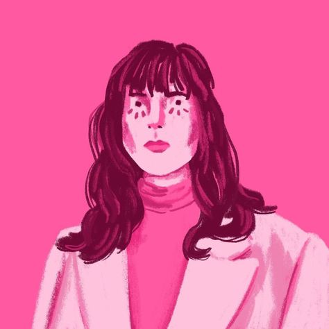 Aubrey on Instagram: “DAY 2 of #monochromaticjanuary2021 💖 💕 #pink #pinkfeed #colorinspo #illustration #artchallenge #monochromatic #illustratorsoninstagram” Monochromatic Illustration, Monochromatic Portrait, Monochromatic Pink, Pink Monochrome, Monochrome Illustration, Monochrome Art, Illustrators On Instagram, Color Inspo, Level 3