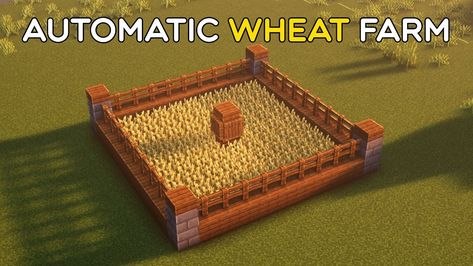 Minecraft Redstone Tutorial, Minecraft Automatic Farm, Wheat Farm, Minecraft Redstone, Minecraft Farm, Cool Minecraft Creations, Minecraft Castle, Cool Minecraft, Minecraft Tutorial