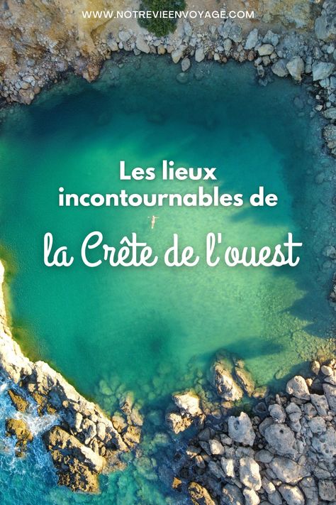 Blog voyage Vous voulez trouver les pépites de la Crète de l'ouest. N'hésitez pas à venir lire notre article pour voir les lieux incontournables. #crete #creteouest #visitercrete #voyager #decouvrircrete #incontournablescrete #quefaireencrete #balos #elafonissi #voulolimni #kedronasos #kournas #chania #ravdoucha #falassarna #piscinenaturellecrete #voyager #travelblogger Crete, Travel