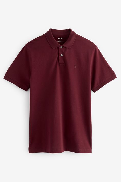 A wardrobe staple, our Polo Shirt is made from soft cotton pique for your comfort throughout the day. This classic silhouette can be dressed up or down to suit the occasion and boasts a traditional button fastened placket on the neck, ribbed collar and cuffs and a stag embroidered detail on the chest. Machine washable. 95% Cotton, 5% Elastane. Red Burgundy, Pique Polo Shirt, Slim Fit Shorts, Collar And Cuff, Mens Polo Shirts, Burgundy Red, Wardrobe Staples, Polo Shirt, Dress Up