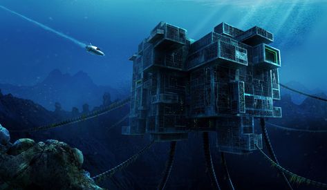 Video Game #Subnautica #1080P #wallpaper #hdwallpaper #desktop Base Concept Art, Underwater Base, Subnautica Creatures, Subnautica Concept Art, Ocean Games, Scary Ocean, Underwater City, Alien Concept, Adventure Of The Seas