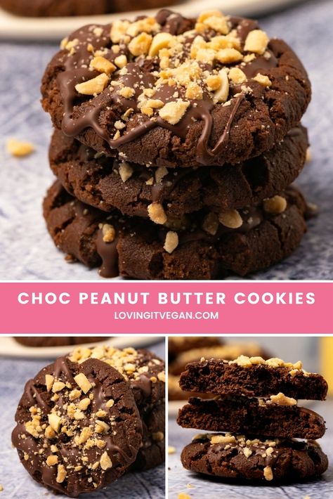 Vegan Chocolate Peanut Butter, Vegan Shortbread Cookies, Healthy Vegan Cookies, Easy Vegan Cookies, Vegan Oatmeal Cookies, Vegan Chocolate Cookies, Vegan Peanut Butter Cookies, Vegan Baking Recipes, Vegan Cookies Recipes