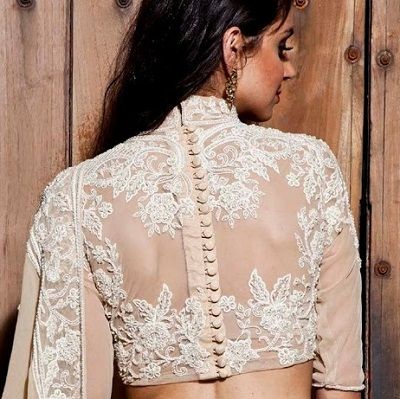 Latest 20 Lace Saree Blouse Designs To Try in 2021 Lace Saree Blouse, ब्लाउज बैक नेक डिजाइन, डिजाइनर कपड़े, Lace Blouse Design, Netted Blouse Designs, Blouse Designs Catalogue, Saree Blouse Neck Designs, Lace Saree, Wedding Sari