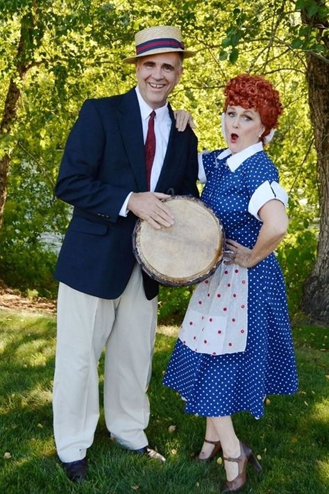 Couple Halloween Costumes Lucy And Ricky Costume, I Love Lucy Costume, Lucy Costume, Cute Couples Costumes, Lucy And Ricky, Fairy Halloween Costumes, Hallowen Ideas, Vintage Halloween Costume, Cute Couple Halloween Costumes