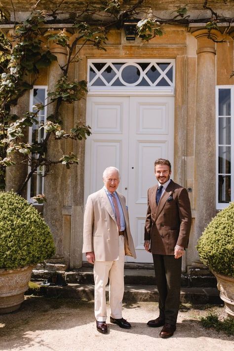 Charles shares joke with David Beckham as football legend handed huge role Highgrove House, Heavily Tattooed, Posh And Becks, Girls Aloud, Principe Harry, Sarah Ferguson, House Of Windsor, Visit Australia, Lenny Kravitz