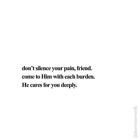 Her True Worth™ on Instagram: “This is for someone specific. He knows your pain, and He sees the burdens in your heart. Go to Him, sister. 🤍 “Cast your burden on the…” Cast Your Burdens, Bible Encouragement, Care About You, Bible Verse, Knowing You, Verses, Bible Verses, Encouragement, Bible