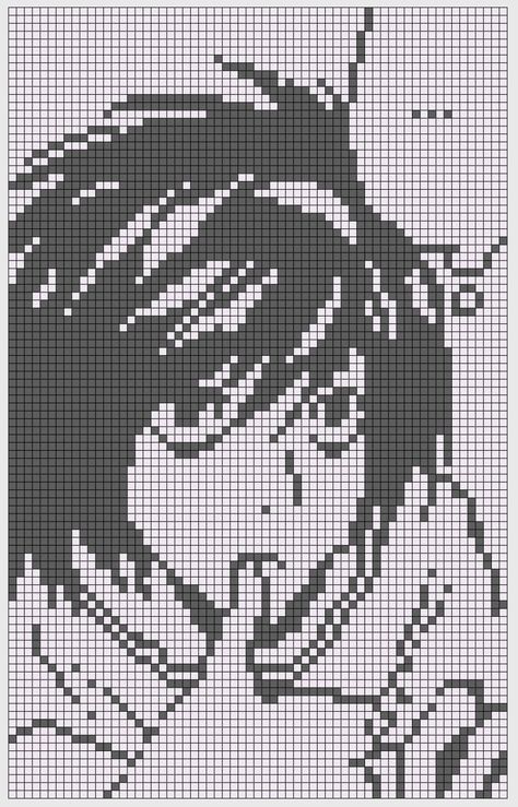 Pixel Grid, Crochet Grid, Graph Crochet, Halloween Cross Stitch Patterns, Pixel Drawing, Paint Brush Art, Pixel Crochet, Pixel Art Grid, Tapestry Crochet Patterns