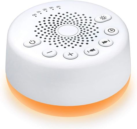 Easysleep Sound White Noise Machine with 25 Soothing Sounds and Night Lights with Memory Function 32 Levels of Volume and 5 Sleep Timer Powered by AC or USB for Sleeping Relaxation (White) White Noise Sound, Noise Machine, Sleep Relaxation, White Noise Machine, Sound Machine, Soothing Sounds, White Noise, Kids Sleep, Bedside Lamp