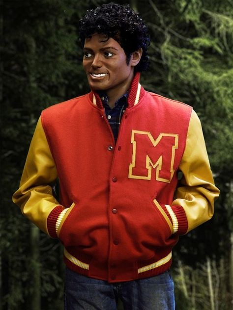 Michael Jackson Thriller Jacket, Thriller Michael Jackson, Harry Styles Outfit, Michael Jackson Thriller, The Fall Guy, M Logo, The Dancer, Letterman Jacket, Mens Fleece