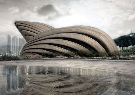 Theater Architecture, Busan South Korea, Unusual Buildings, Architecture Magazines, Amazing Buildings, Futuristic Architecture, Modern Buildings, Architecture Model, Amazing Architecture