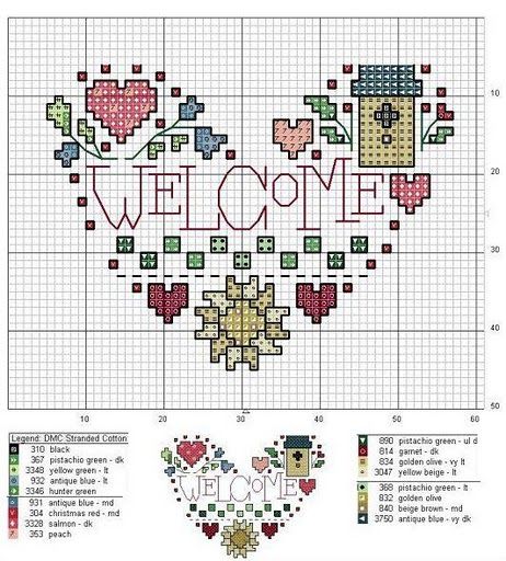 welcome heart  cross stitch chart (for mom maybe) Cross Stitch Quotes, Cross Stitch Kitchen, Nature Cross Stitch, Cross Stitch Love, Cross Stitch Heart, Cross Stitch Cards, Crochet Cross, Cross Stitch Samplers, Cross Stitch Patterns Free