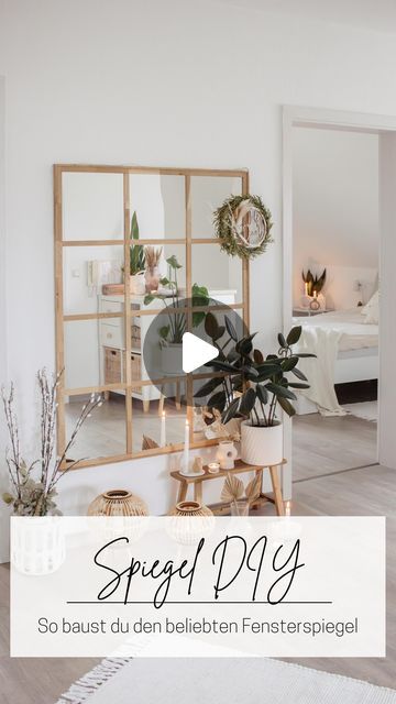 Julia Bittner 🌿 Interior & Wohnideen on Instagram: "- DIY SPIEGEL - Ich verrate dir, wie ich meinen Spiegel gebaut habe  Ich liebe diesen Spiegel in Fensteroptik, allerdings passte er in Schwarz oder in Gold nicht so richtig rein, also habe ich ihn etwas abgewandelt. Da ich nun immer wieder gefragt wurde, woher ich den Spiegel habe, habe ich mir gedacht, ich baue euch ein kleines Video zusammen. Denn der Spiegel ist selbstgebaut! Ich glaube, er war sogar mein erstes richtiges DIY.   Alles was ihr dafür braucht: - Sperrholzplatte (meine Maße ca 99x131cm) - Spiegelplatten (meine sind von Ikea) - Holzklötze  - Holzleim - kleine Handsäge - Schrauben & Dübel für die Wand   Legt euch alles auf dem Boden zurecht, wie ihr die Platten und Holzklötze anordnen würdet und klebt dann nach und nach all Spiegel Diy, Instagram Diy, Spa, Couch, Gold, On Instagram, Quick Saves