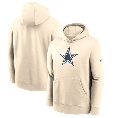 Stay warm while repping your favorite team with this Dallas Cowboys Fan Gear Club Logo Pullover Hoodie from Nike. This midweight hoodie is made from a blend of cotton and polyester for a perfect balance of comfort and durability. Featuring a fleece lining, it offers a soft and cozy feel, making it ideal for those chilly game days or casual outings. Dallas Cowboys Fans, Nike Fleece, Club Logo, Sneaker Dress Shoes, Under Pants, Tall Jeans, Fan Gear, Dallas Cowboys, Favorite Team