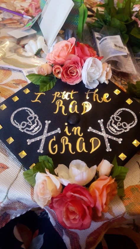 Rad tech graduation cap 😀 Radiology Student Graduation Cap, Xray Party Decorations, Radiology Technician Graduation, X Ray Tech Graduation Cap, Rad Tech Graduation Cap, Radiology Graduation Cap, Radiologist Technologist, Tech Graduation Cap, Rad Tech Graduation