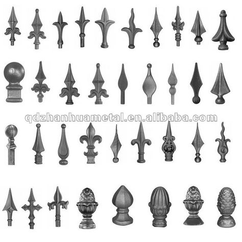 Source outdoor fence spear points wrought iron on m.alibaba.com Wrought Iron Fence, Outdoor Fence, Garden Fence Panels, Yard Fence, Fence Doors, Cheap Fence, Fencing Ideas, Concrete Fence, Timber Fencing