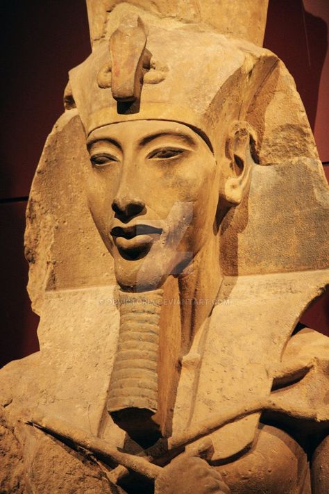 #KingAkhenaten is one of the most famous #pharaohs of ancient #Egypt, despite the attempts of later rulers to omit him from the lists of kings #Akhenaten has been described as a visionary who cut through the formality of #Egyptian religion to establish a connection with one God, the Aten The radical changes Akhenaten made have led to his characterization as the most mysterious king in Egypt #history. Our article here will help you to get everything about king Akhenaten and his history Ancient Egyptian Statues, Ancient Egyptian Artifacts, Egiptul Antic, Egyptian Artifacts, Ancient Kingdom, Egypt History, Egyptian Symbols, Egypt Art, King Tut