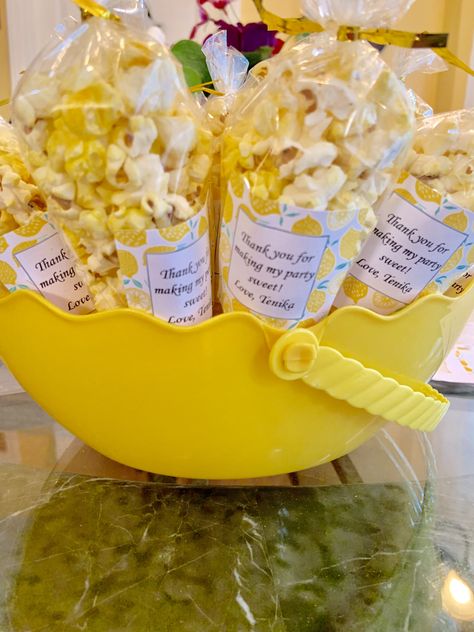 Lemon Themed Picnic, Yellow Party Favors, Lemon Themed Party Food, Yellow Theme Food, Yellow Party Food, Yellow Foods For Party, Lemon Birthday Theme, Yellow Themed Birthday Party, Lemon Themed Birthday Party