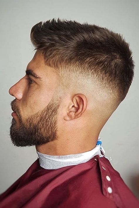 Faux Hawk Haircut, Hawk Haircut, Skin Fade Pompadour, Guys Haircuts, Fohawk Haircut, Skin Fade Hairstyle, Mid Skin Fade, Dense Hair, Mid Fade Haircut