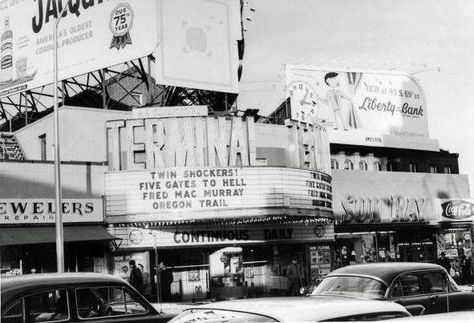 69th Street Terminal Theatre in Upper Darby, PA Philadelphia Movie, Upper Darby, Circus Train, Oregon Trail, Philadelphia Pennsylvania, Home Team, Main Entrance, Yesterday And Today, Old Movies