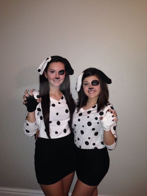 Dalmation costume!! Dalmatian Costume Women's, Diy Dalmatian Costume, 101 Dalmations Costume, 101 Dalmatians Costume, Dalmation Costume, Dalmatian Halloween, Dalmatian Costume, Puppy Costume, Black Halloween Dress