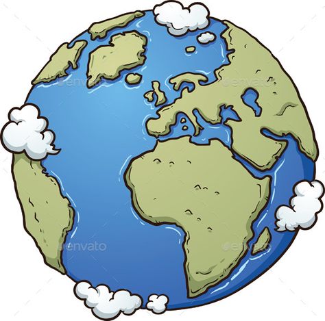 Cartoon earth. Vector clip art illustration with simple gradients. All in a single layer. EPS10 file included. Earth Sketch, Cartoon Earth, Globe Drawing, Earth Vector, Earth Tattoo, Planet Drawing, Earth Drawings, Sistem Solar, Earth Illustration