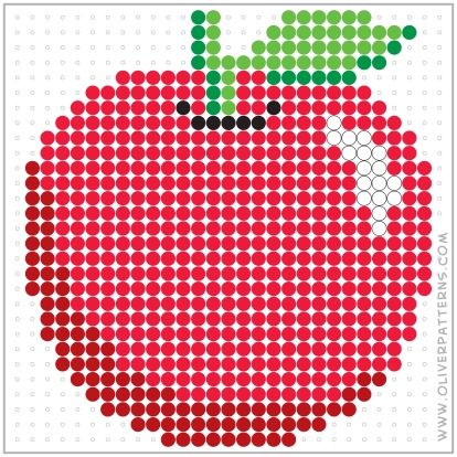 Apple Perler Bead Patterns, Square Template, Apple Print, Beads Patterns, Plastic Mesh, Apple Prints, Bead Pattern, Graph Paper, Perler Bead Patterns