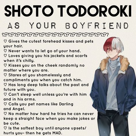 Todoroki As Your Boyfriend, Todoroki Boyfriend, Mha Boyfriend, Boyfriend Anime, As Your Boyfriend, Deku Cosplay, Types Of Boyfriends, Anime Head, My Hero Academia Memes